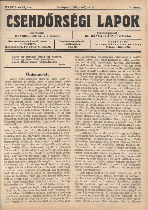 asulasok|CSENDŐRSÉG) LAPOK 23. xv. évfolyam Budapest, 1925 május .